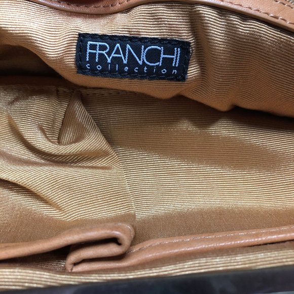 Franchi Collection FALL butter tan woven straw bag Coachella festival w… - Picture 5 of 5